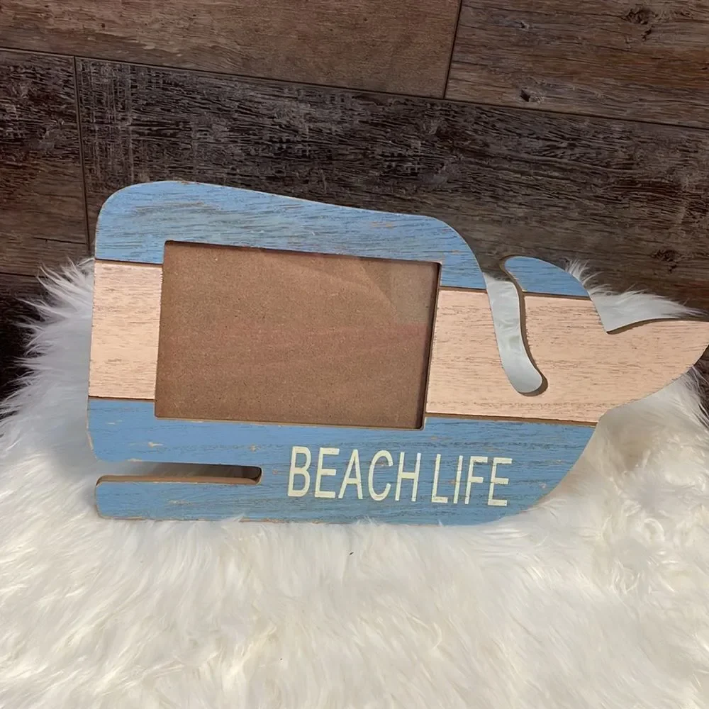 Beach Life Whale Photo Frame Memories Vacation Sea Life Home Decor Fish